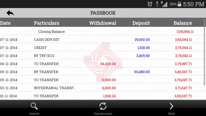 CBI m-Passbook android App screenshot 1