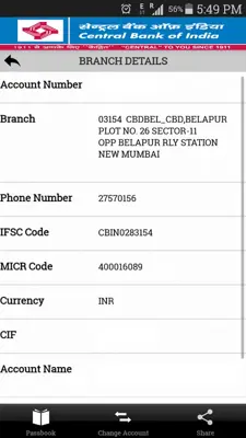 CBI m-Passbook android App screenshot 2